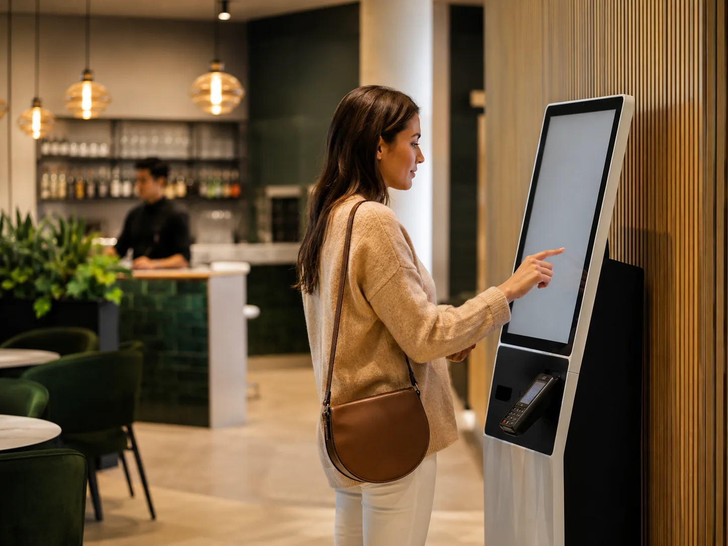 Self-order kiosk in horeca
